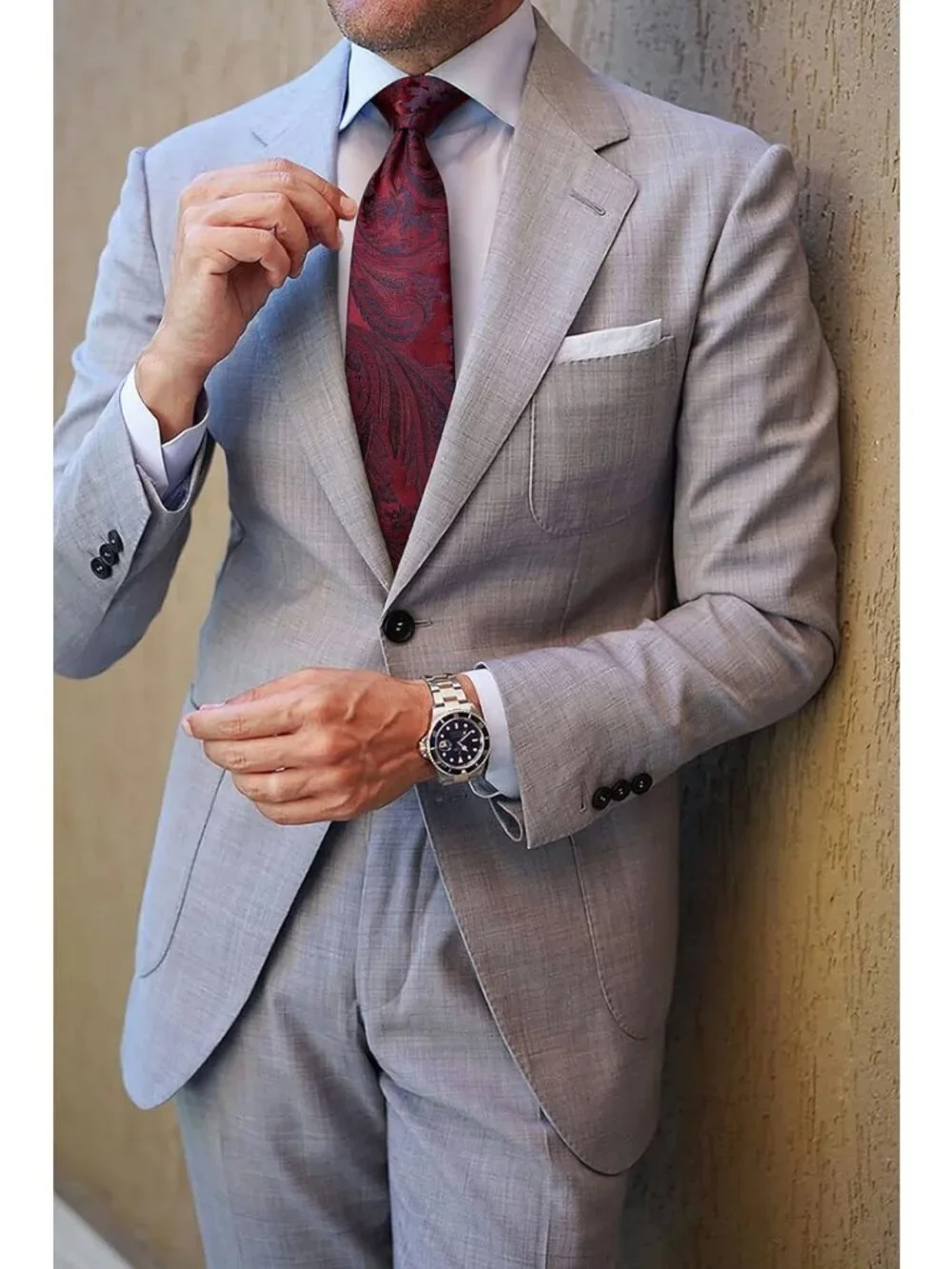 Elegant Floral Paisley Tie & Pocket Square Set - Classic Woven Necktie for